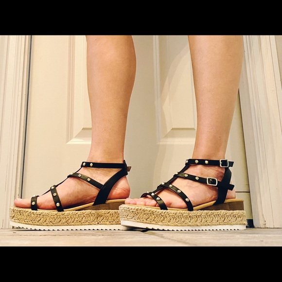 Studded Espadrille Sandals - Picture 3 of 3